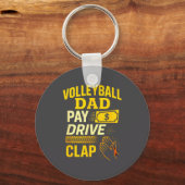 Volleyball Dad - Funny Proud Father Player  キーホルダー (正面)