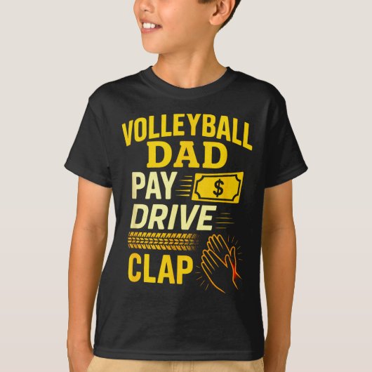 Volleyball Dad - Funny Proud Father Player  Tシャツ (正面)
