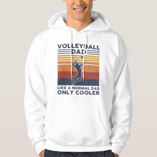 Volleyball Dad Like A Normal Dad Only Cooler Vinta パーカ (正面)