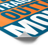 Volleyball Dad Straight Outta Money Funny Srts Par ポスター (角)