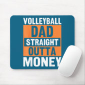 Volleyball Dad Straight Outta Money Funny Srts Par マウスパッド (マウス)