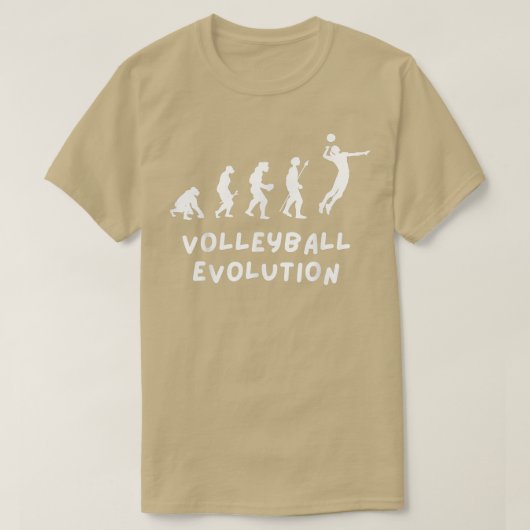 Volleyball Evolution Funny  Tシャツ (デザイン正面)