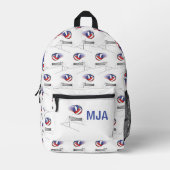 Volleyball Flies Over The Net Backpack プリントバックパック (正面)