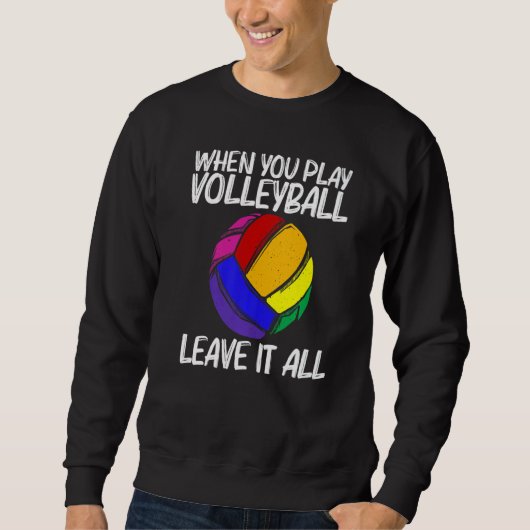Volleyball For Men Women Volleyball Sport Player   スウェットシャツ (正面)