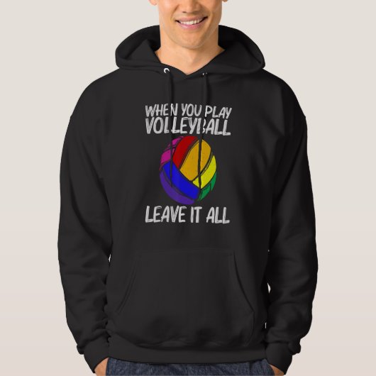 Volleyball For Men Women Volleyball Sport Player パーカ (正面)