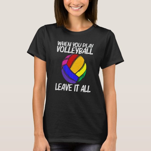 Volleyball For Men Women Volleyball Sport Player Tシャツ (正面)