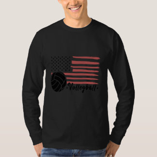 Volleyball For USA Patriotic Athlete Tシャツ
