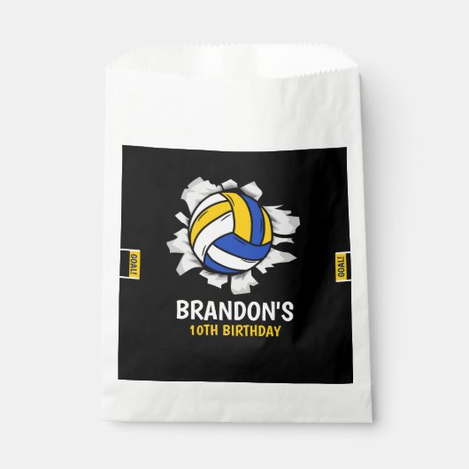Volleyball Fun Birthday Boy フェイバーバッグ (正面)