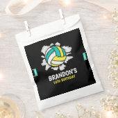 Volleyball Fun Birthday Boy フェイバーバッグ (クリップ留めされた状態)