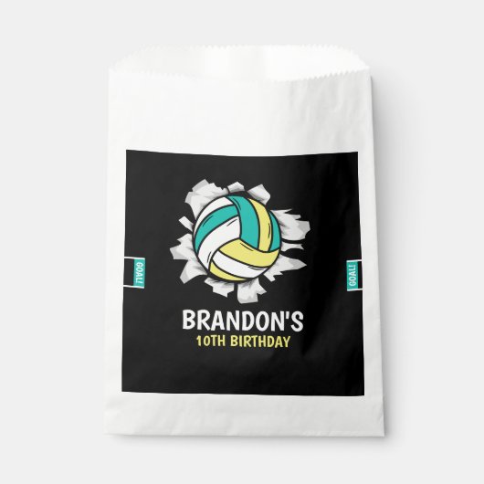 Volleyball Fun Birthday Boy フェイバーバッグ (正面)