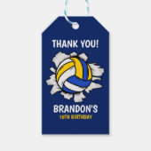 Volleyball Funny Birthday Kids ギフトタグ (正面)