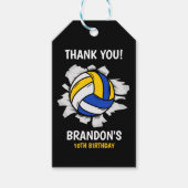 Volleyball Funny Birthday Kids ギフトタグ (正面)