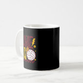 Volleyball Game Day Retro Girls Volleyball Mom Mar コーヒーマグカップ (正面左)
