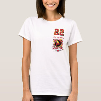 Volleyball Germany black red gold woman Team Tシャツ