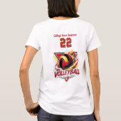 Volleyball Germany black red gold woman Team Tシャツ (裏面)