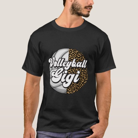 Volleyball Gigi Leopard Grandma Gigi Of A Volleyba Tシャツ (正面)
