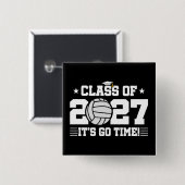 Volleyball Graduation Go Time Senior Class of 2027 缶バッジ (正面&裏面)