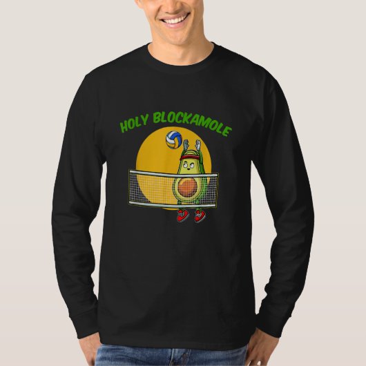 Volleyball Holy Guacamole Player Blocker Avocado F Tシャツ (正面)