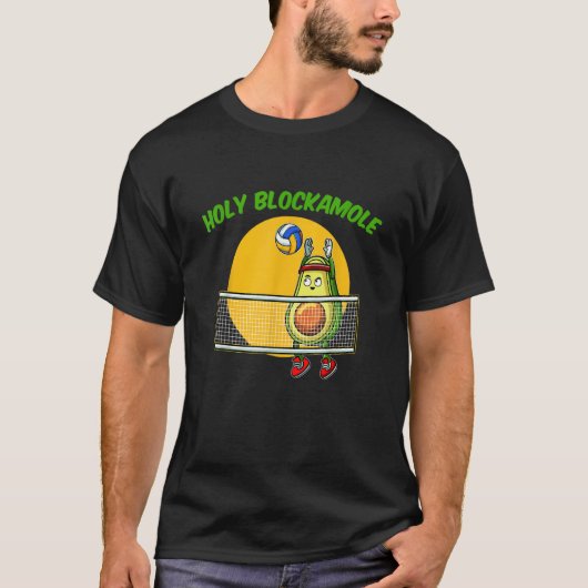 Volleyball Holy Guacamole Player Blocker Avocado F Tシャツ (正面)