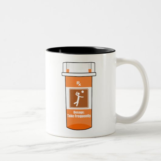 Volleyball Is My Drug ツートーンマグカップ (右)