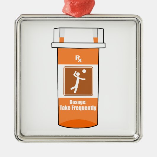 Volleyball Is My Drug メタルオーナメント (正面)