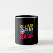 Volleyball Is My Favorite Season ツートーンマグカップ (中央)