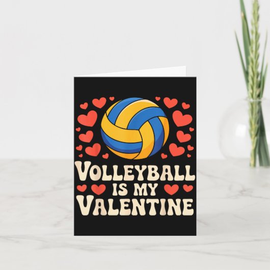 Volleyball Is My Valentine Romantic Valentines Day カード (正面)