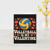 Volleyball Is My Valentine Romantic Valentines Day カード (黄色い花)