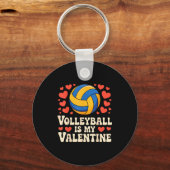 Volleyball Is My Valentine Romantic Valentines Day キーホルダー (正面)