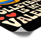 Volleyball Is My Valentine Romantic Valentines Day ポスター (角)