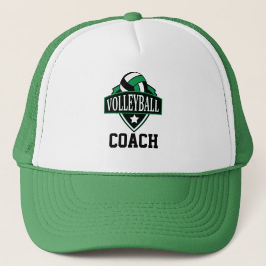 Volleyball Logo Coach - Green キャップ (正面)