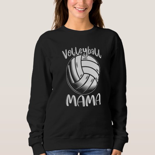 Volleyball Mama For Family Matching Players Team M スウェットシャツ (正面)