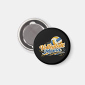 Volleyball Mama Magnet – Retro Volleyball Mom マグネット (正面/裏面)