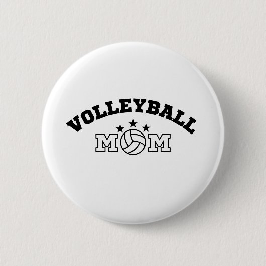 Volleyball Mom 缶バッジ (正面)