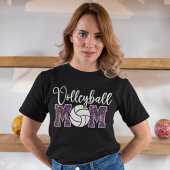 Volleyball Mom cute bright Purple text Tシャツ