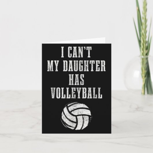 Volleyball Mom Dad I Can't Daughter Hast Volleybal カード (正面)