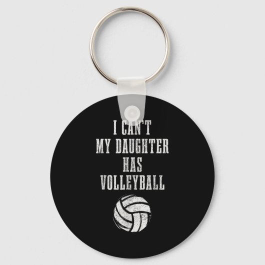 Volleyball Mom Dad I Can't Daughter Hast Volleybal キーホルダー (正面)