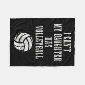 Volleyball Mom Dad I Can't Daughter Hast Volleybal フリースブランケット (正面(横))