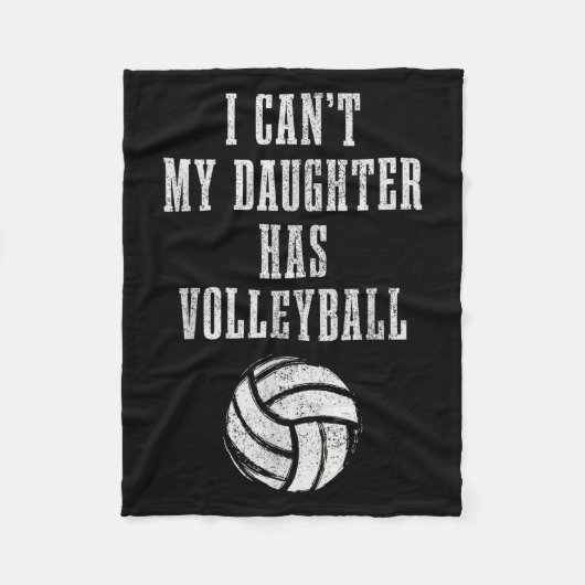Volleyball Mom Dad I Can't Daughter Hast Volleybal フリースブランケット (正面)