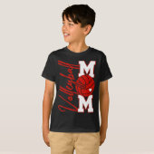 Volleyball Mom Game Day Mama Srts Volleyball Famil Tシャツ (正面フル)