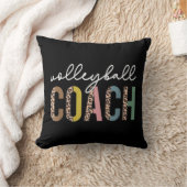 Volleyball Mom Leopard Volleyball Coach Team Gift クッション (ブランケット)