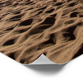 Volleyball net on the beach poster ポスター (角)