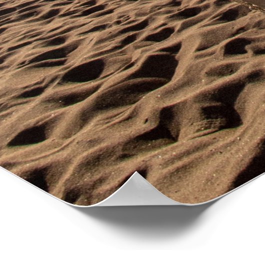 Volleyball net on the beach poster ポスター (角)