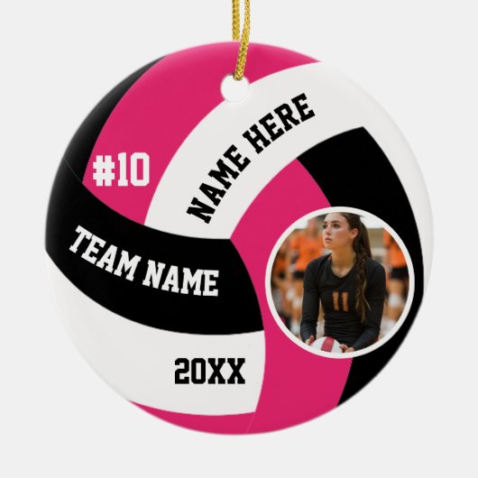 Volleyball Ornaments Team Player Sports For Her セラミックオーナメント (正面)