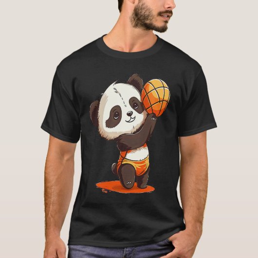 Volleyball Panda  Panda Hugging A Volleyball Tシャツ (正面)