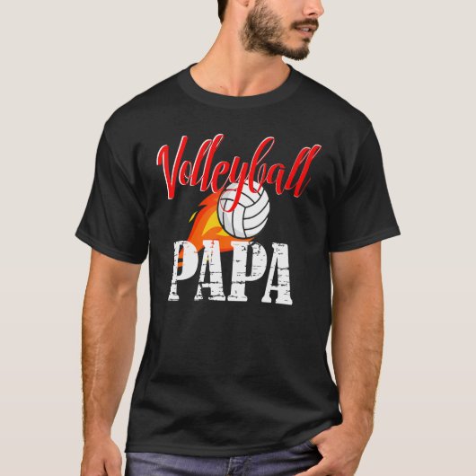 Volleyball Papa Volleyball Tシャツ (正面)