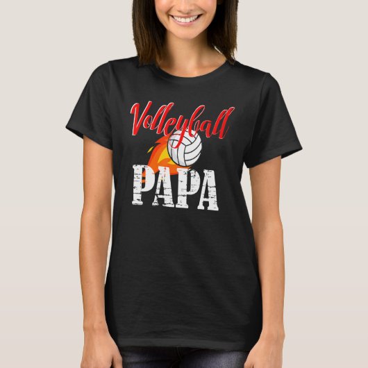 Volleyball Papa Volleyball Tシャツ (正面)