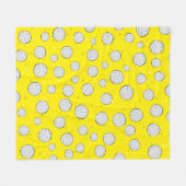 Volleyball Pattern Design フリースブランケット (正面(横))