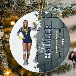 Volleyball Personalized Photo  セラミックオーナメント