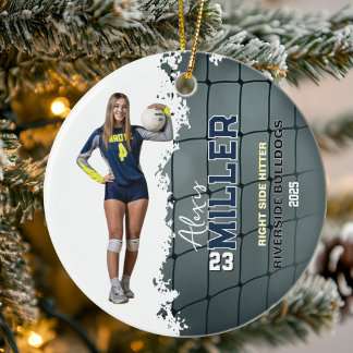 Volleyball Personalized Photo セラミックオーナメント